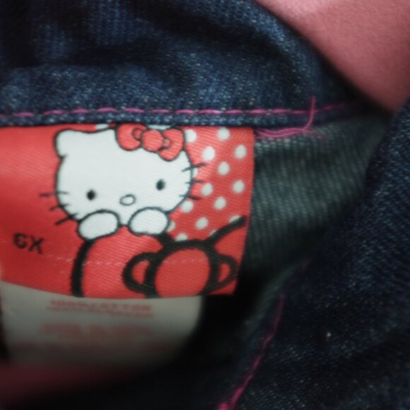 Sanrio Hello Kitty denim belted dress embroidery size 6X - Picture 10 of 10